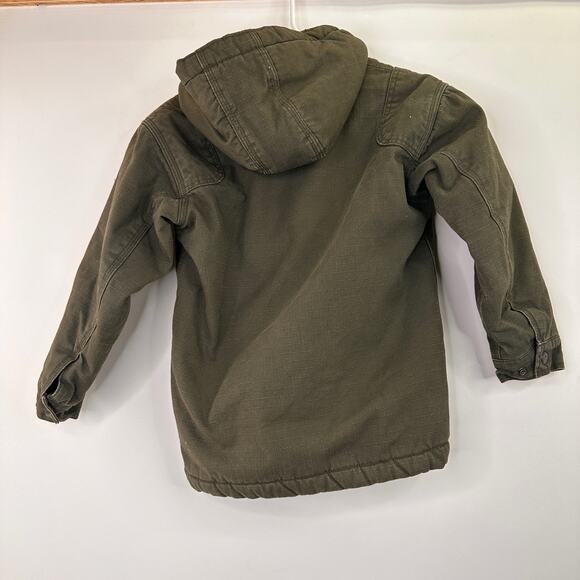 Walls Blizzard Pruf Green Sherpa Canvas Coat Size Small (6 - 7) - Picture 3 of 6
